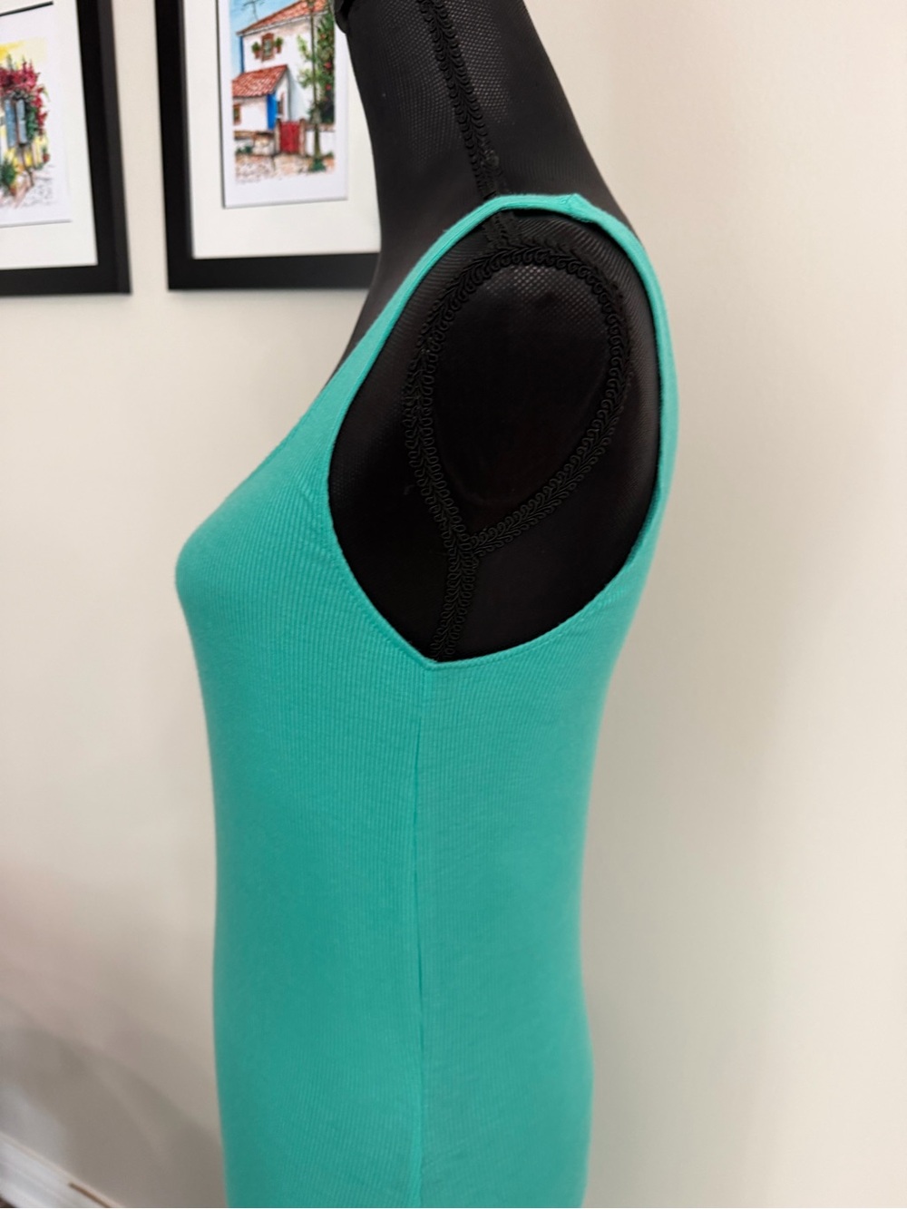 NWT Becca Women’s Teal Scoop Neck Sleeveless Maxi Dress M - Picture 4 of 9